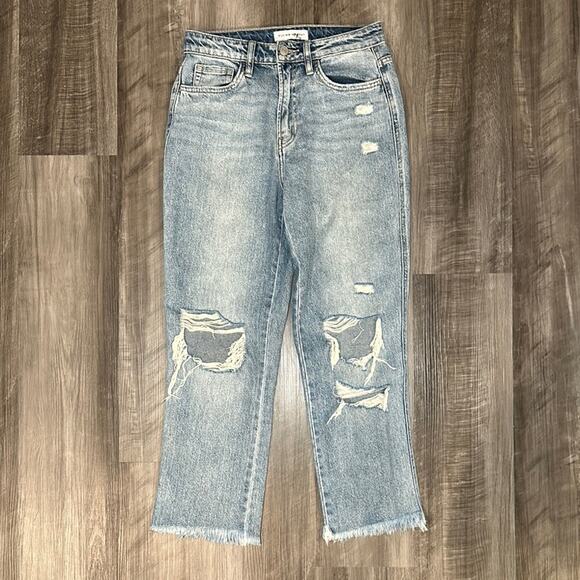 Flying Monkey Denim - Flying Monkey Super High Rise Vintage Frayed Hem Jeans - 26